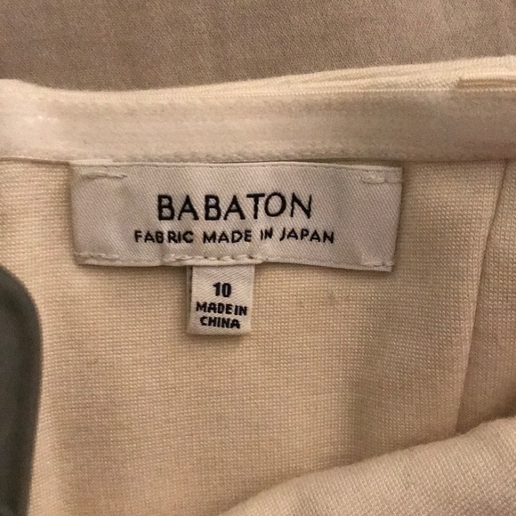 Strapless, Babaton (Aritzia) peplum top in cream - Picture 4 of 4